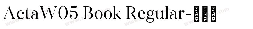 ActaW05 Book Regular字体转换